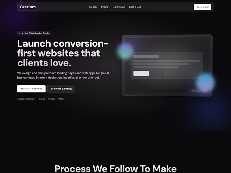 Cover image for Landing Page of my own agency .Wanted to create something si...
