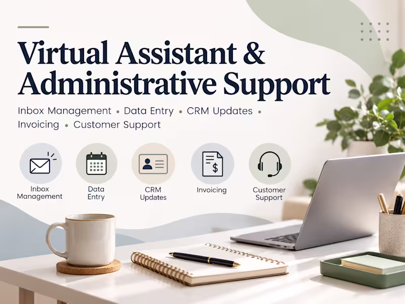 Cover image for Virtual Assistant and Administrative support
