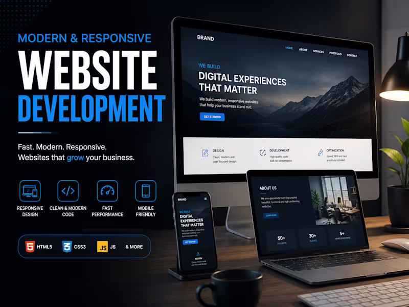 Cover image for Modern & Responsive Website Development