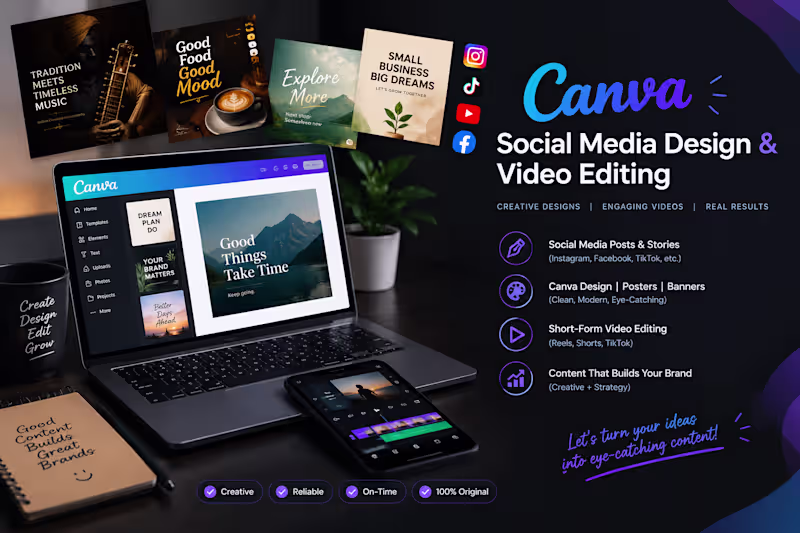 Cover image for Canva Social Media Design & Video Editing