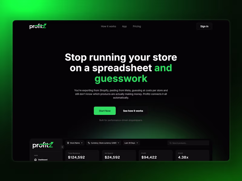 Cover image for Profitz | Figma to Webflow Development