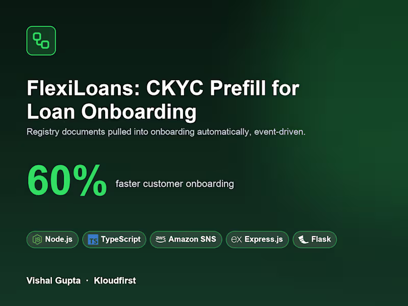 Cover image for FlexiLoans: CKYC Prefill Cut Onboarding Time by 60%