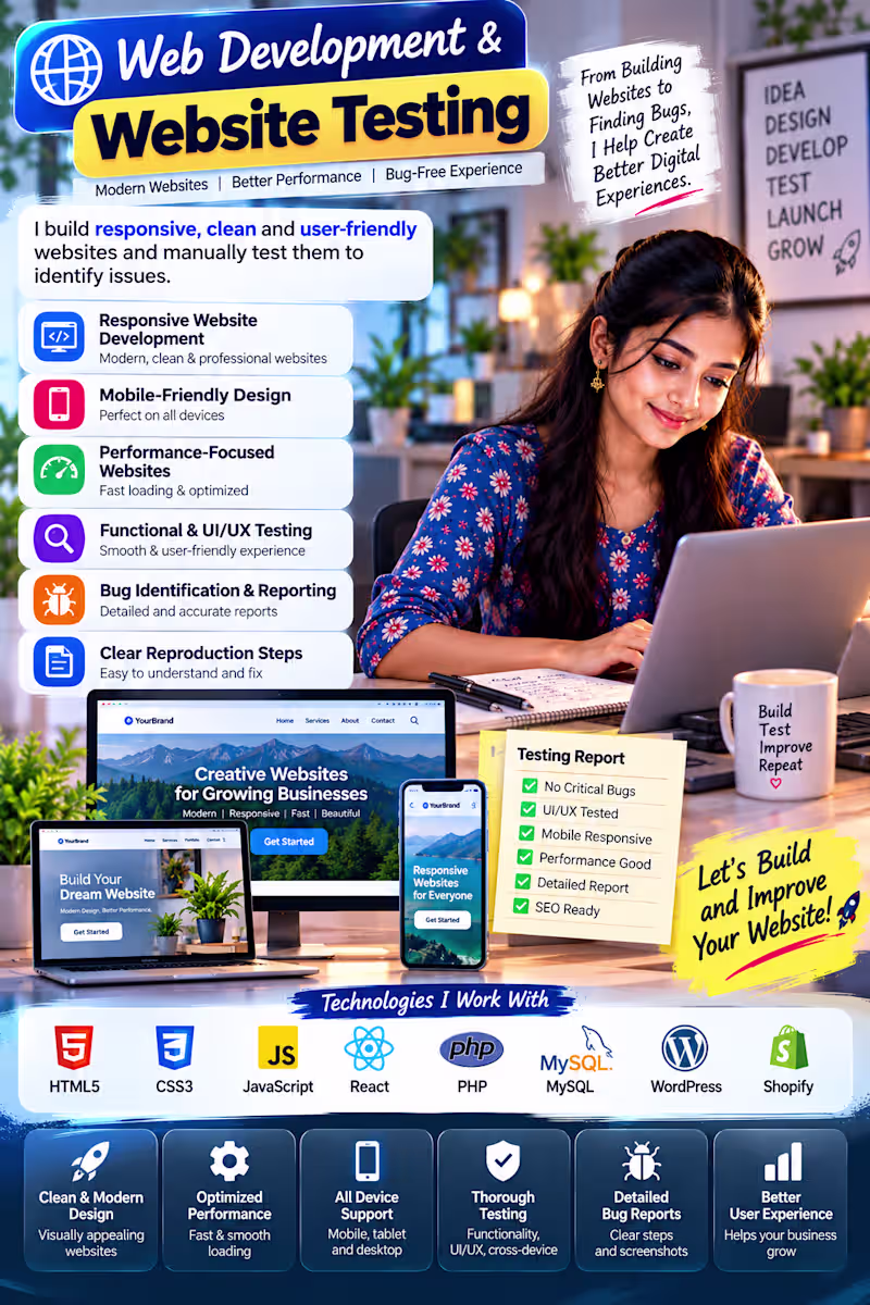 Cover image for Manual Website Testing & Bug Reporting