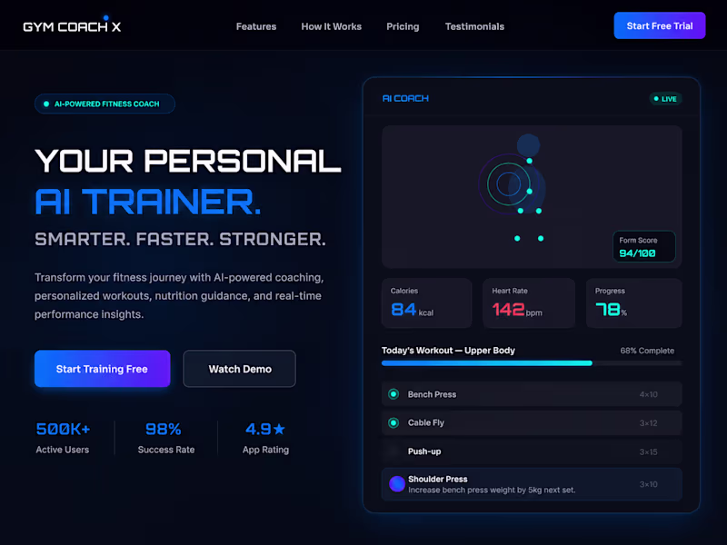 Cover image for 🏆 Gym Coach X —