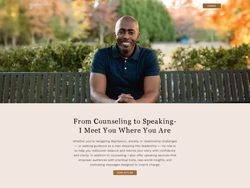 Cover image for Recapture Life | Counselling Website on Wix Studio