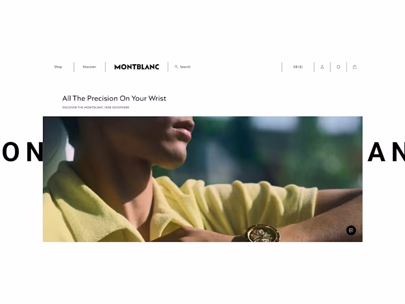 Cover image for Website revamp for Montblanc