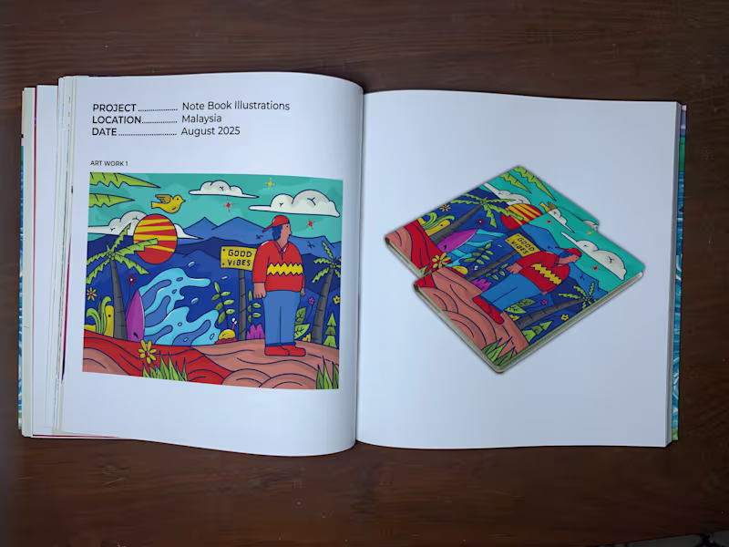 Cover image for NOTE BOOK COVER ILLUSTRATION