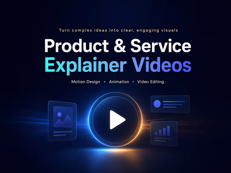 Cover image for I will create an engaging product or service explainer video