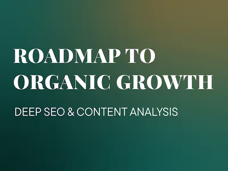 Cover image for Comprehensive SEO & Content Audit