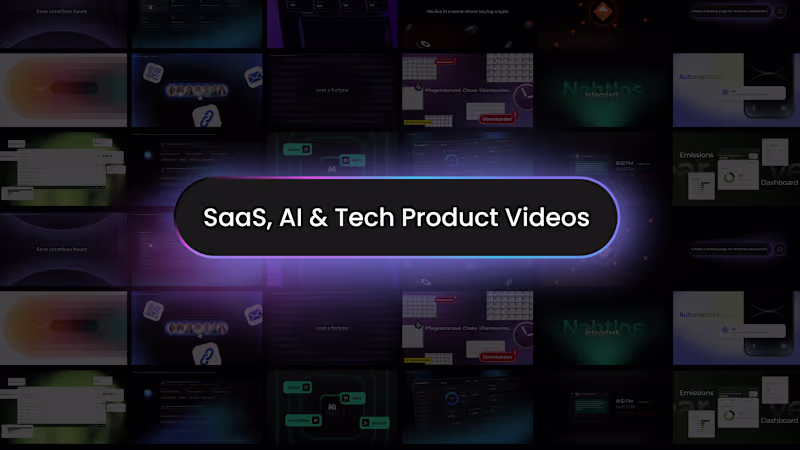 Cover image for Video for SaaS, AI & Tech Products