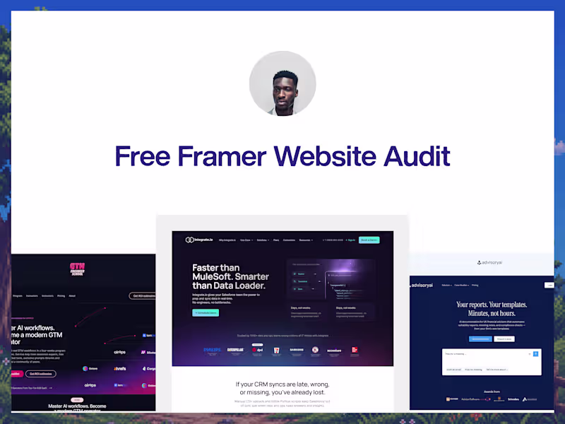 Cover image for Free Framer Website Audit