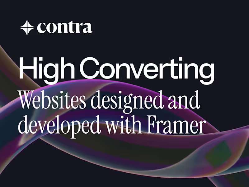 Cover image for Creating amazing high converting websites with Framer