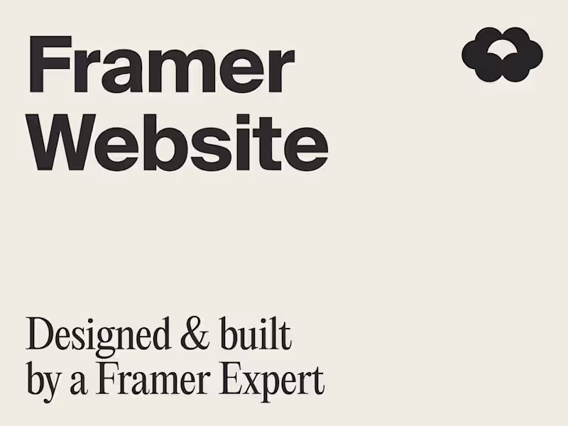 Cover image for Framer Website – Designed & Built by a Framer Expert