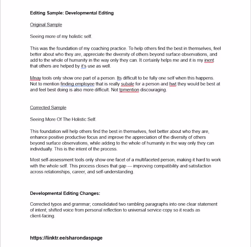 Cover image for Developmental Edit — Reframing a Mission Statement"