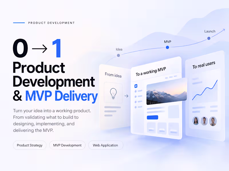 Cover image for 0 → 1 Product Development & MVP Delivery