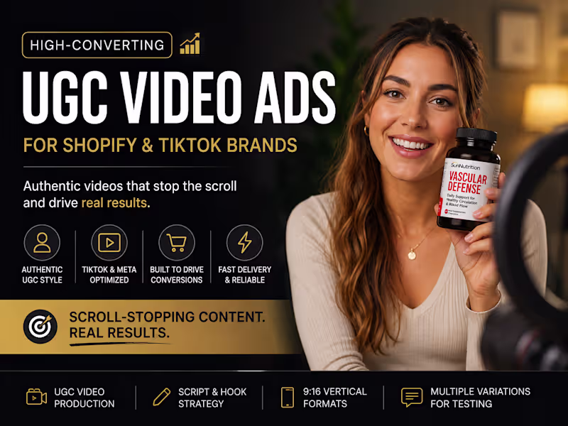 Cover image for High-Converting UGC Video Ads | Shopify & TikTok Brands