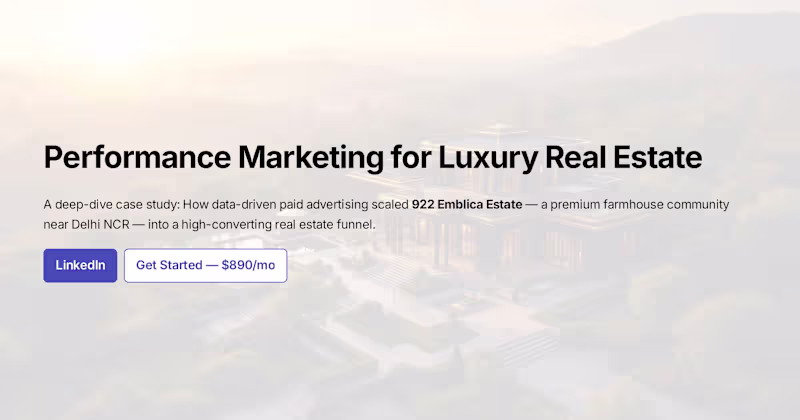 Cover image for Performance Marketing for a Luxury Real Estete Project