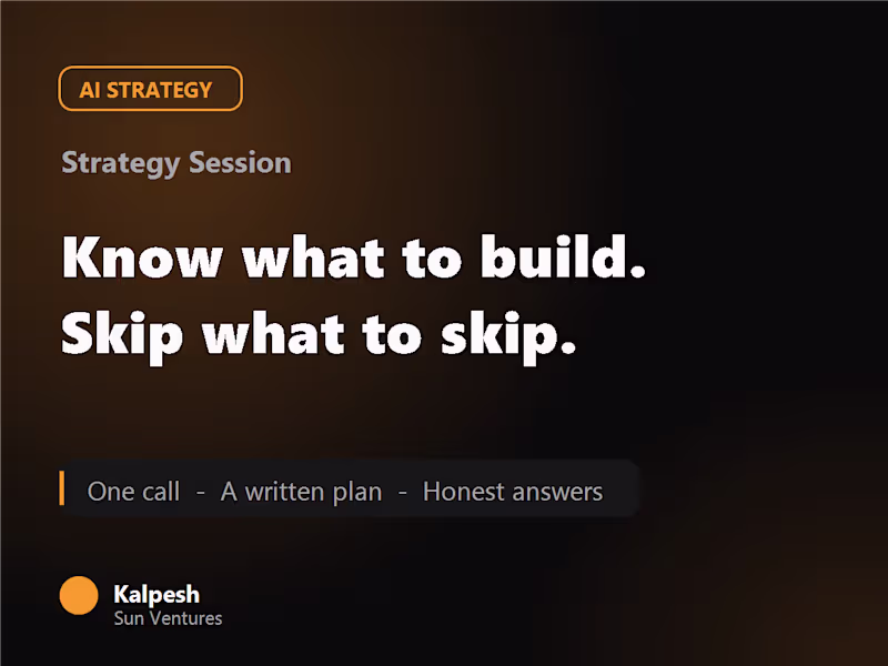 Cover image for AI Product Strategy Session + Written Action Plan
