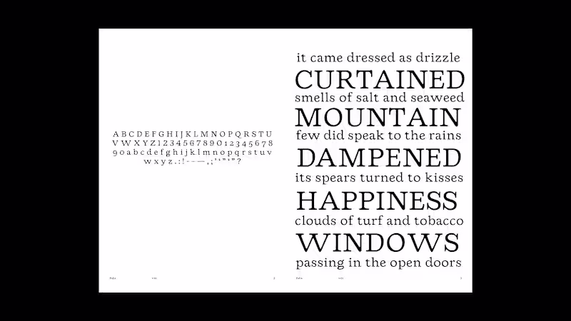 Cover image for In-progress typeface design based on