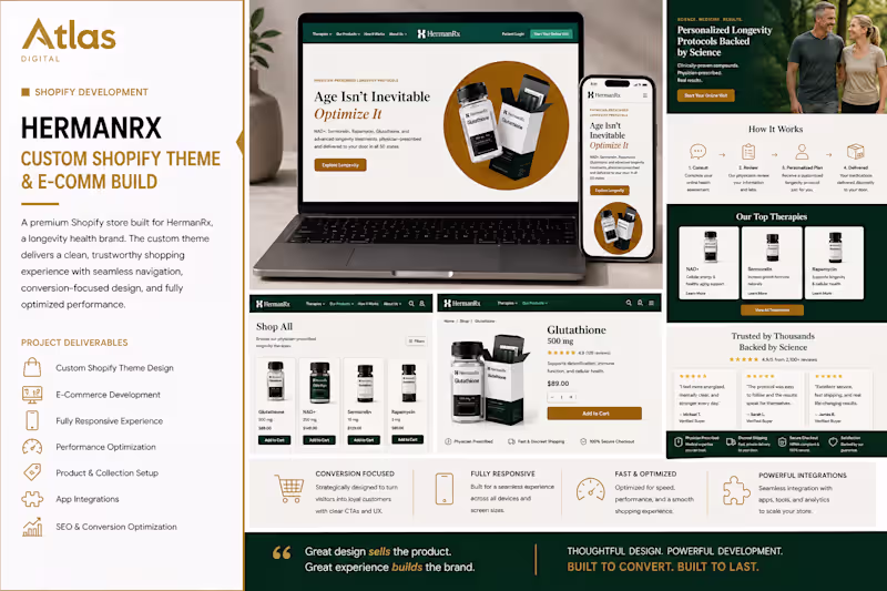 Cover image for Custom Shopify Theme & E-Comm