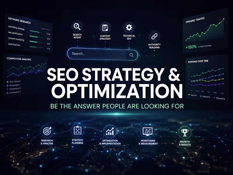 Cover image for SEO Strategy & Optimization | Search, Content & Technical SEO