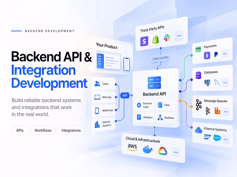 Cover image for Backend API & Integration Development