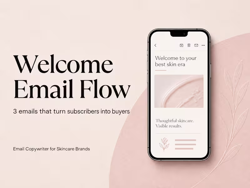 Cover image for Welcome Email Flow for Skincare Brands 3 Emails That Turn Subs