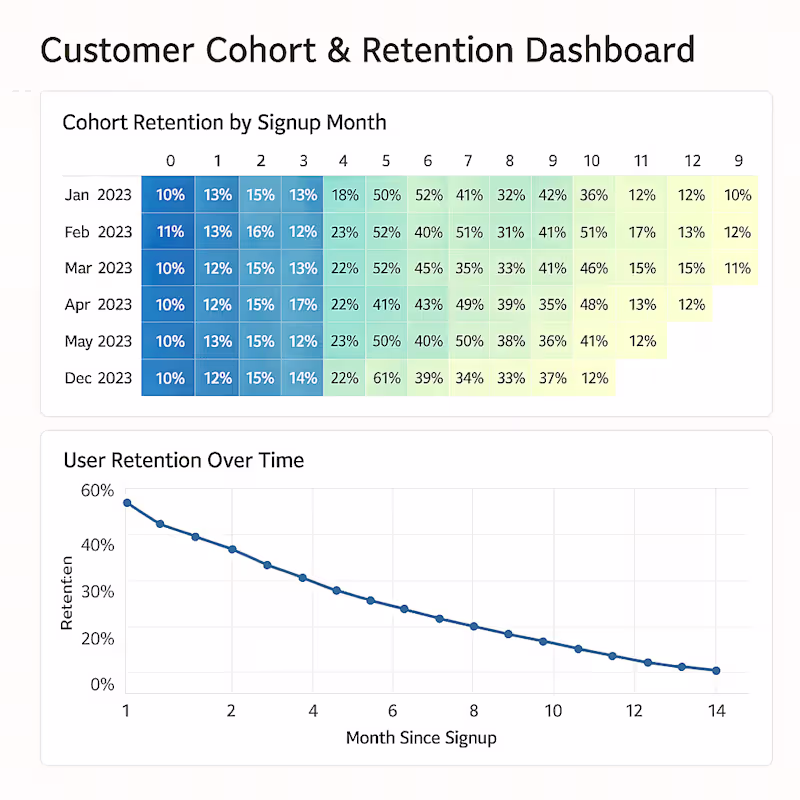 Cover image for User Retention Analysis Dashboard