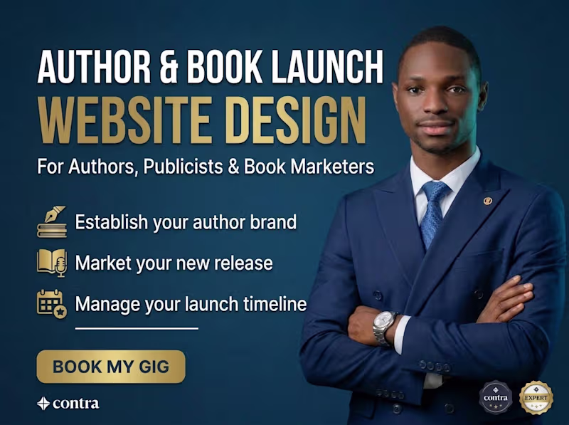 Cover image for Author & Book Launch Website Design