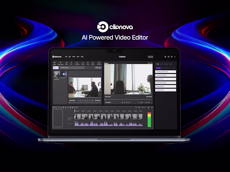 Cover image for Clipnova: AI Powered Video Editor