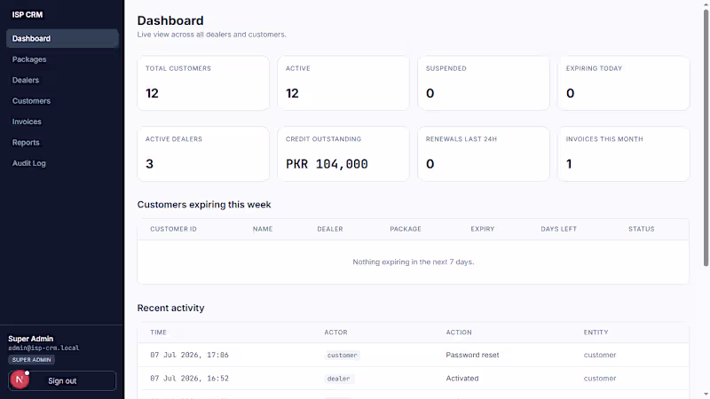 Cover image for Built a full-stack ISP Management