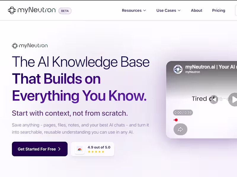 Cover image for myNeutron AI Workspace Project