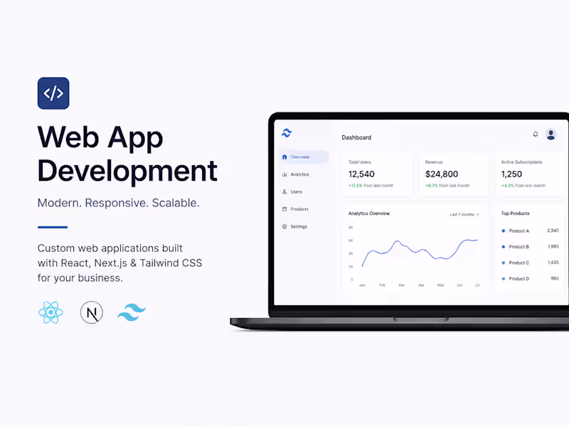 Cover image for Web App Development | React, Next.js & Replit