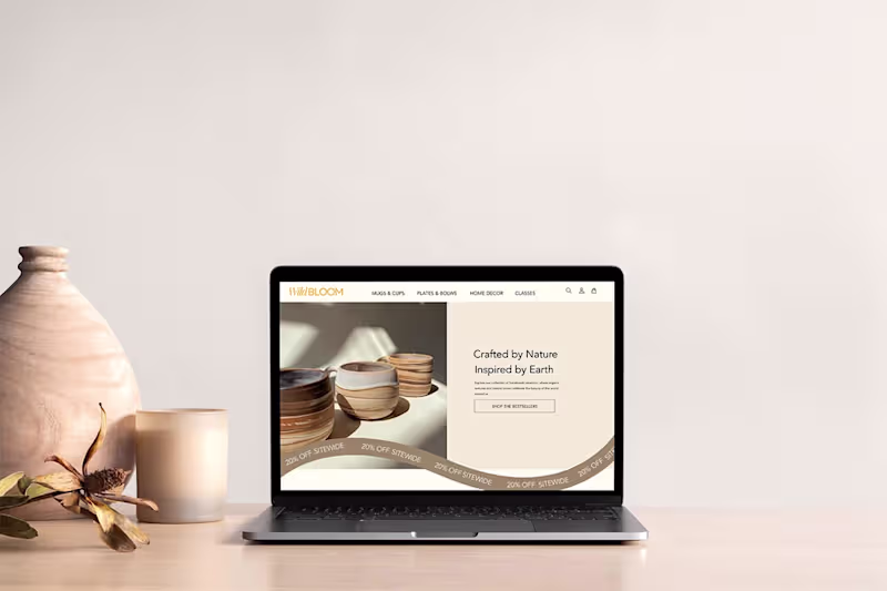 Cover image for Wild Bloom Ceramics Shopify Website Design