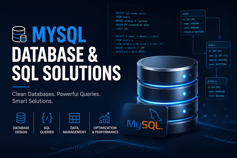 Cover image for MySQL Database & SQL Solutions