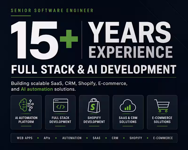 Cover image for Full Stack & AI & Automation development