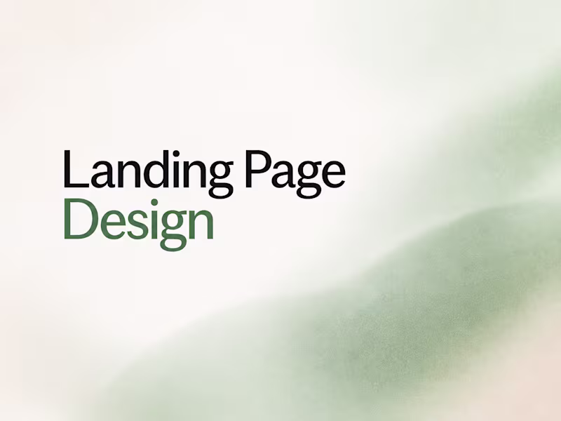 Cover image for Landing Page Design