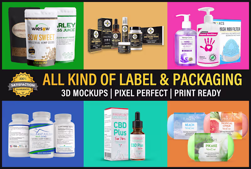 Cover image for Product Packaging, Label & Sticker Design | Premium Print-Ready