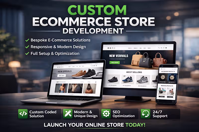 Cover image for Custom E-Commerce Websites Built for Growth I design and dev...