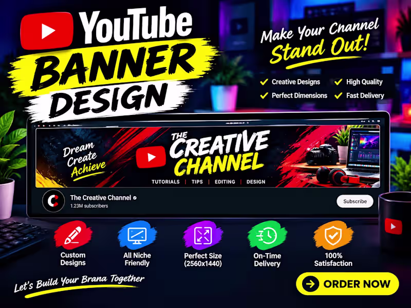 Cover image for Professional YouTube Banner Design
