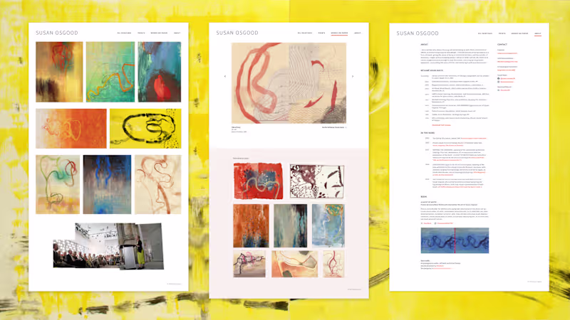 Cover image for Artist's Website – Susan Osgood
