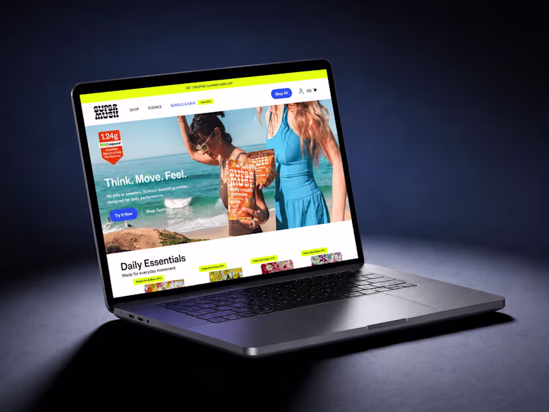 Cover image for SuperMush Shopify Design and Optimization