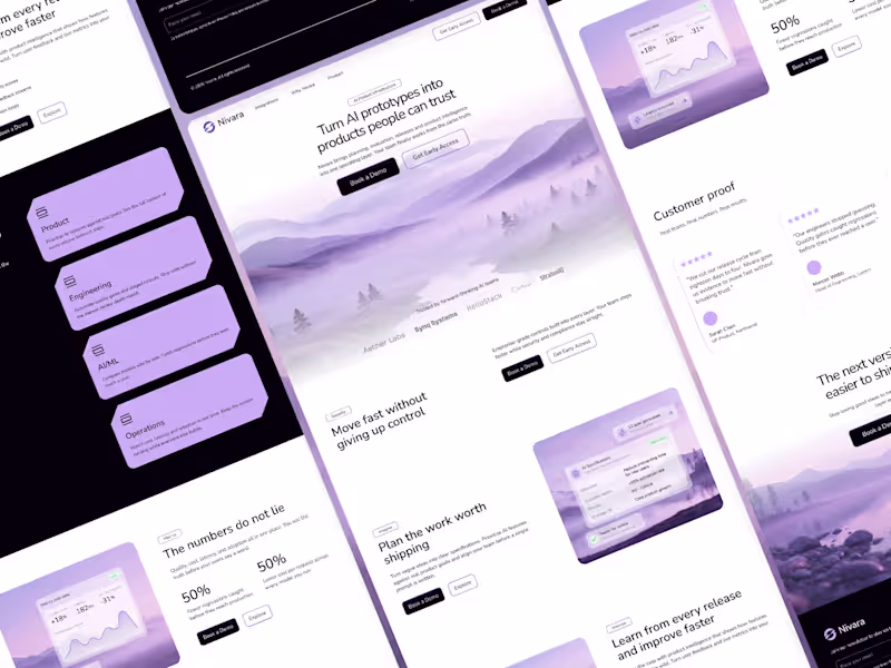 Cover image for Nivara AI, SaaS Website Template