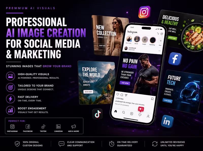 Cover image for Professional AI Image Creation for Social Media & Marketing