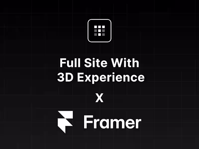Cover image for Signature Framer Website with Custom 3D Experience