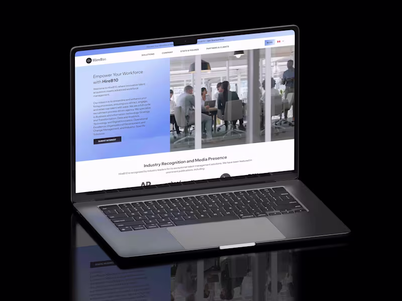 Cover image for HireB10 — Custom Wix Website