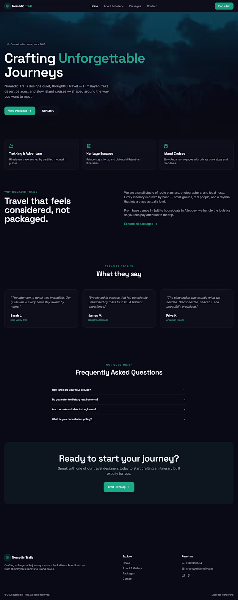 Cover image for 🌍 Nomadic Trails — Modern