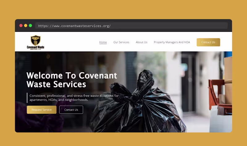 Cover image for Covenant Waste Services Website Design & Development