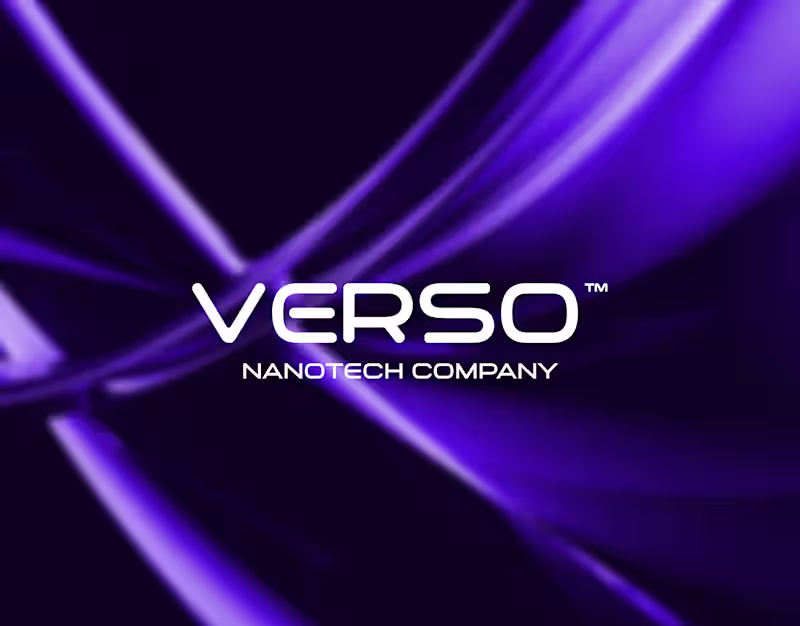 Cover image for Updated Verso nanotehc logo and visual identity