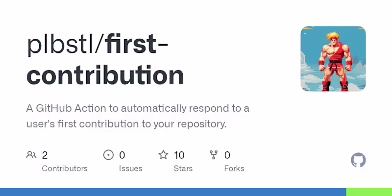 Cover image for First Contribution GitHub Action Development
